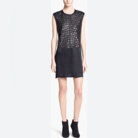 Helmut Lang Black Textured Mini Dress - Picture 1 of 9
